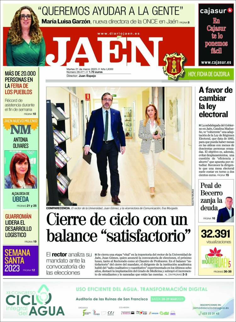 Portada de Diario Jaén (España)