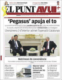 Portada de El Punt Avui (España)