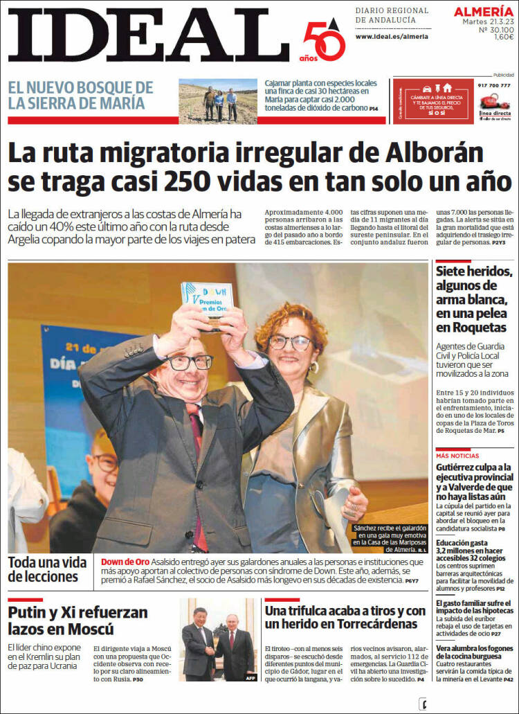 Portada de Ideal Almeria (España)