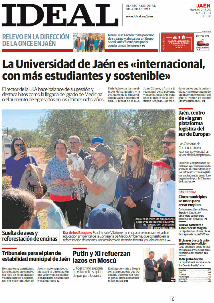 Portada de El Ideal de Jaén (España)
