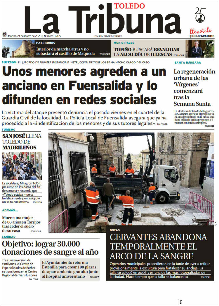 Portada de La Tribuna de Toledo (España)