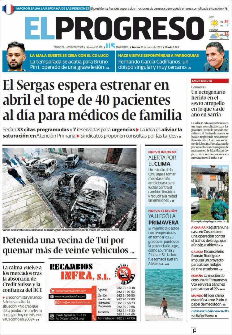 Portada de El Progreso (España)