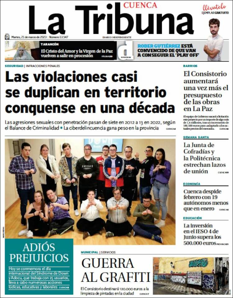 Portada de La Tribuna de Cuenca (España)