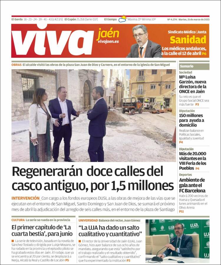 Portada de Viva Jaén (España)