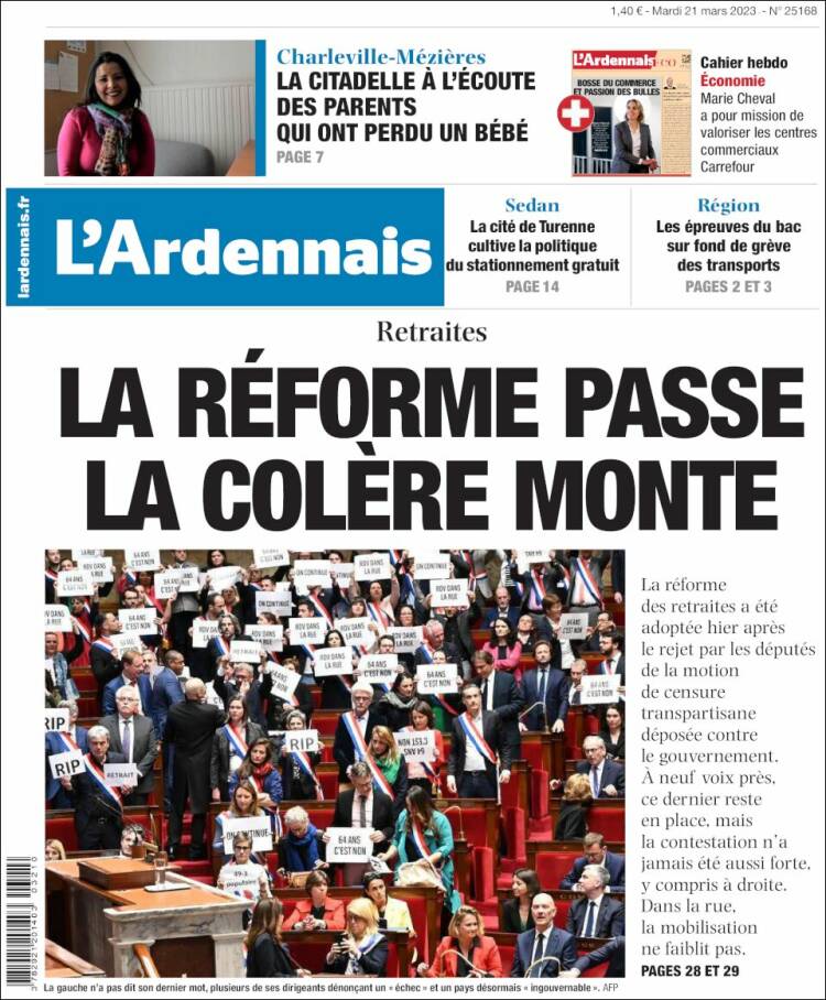 Portada de L'Ardenais (Francia)