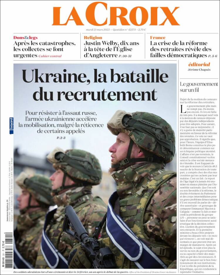 Portada de La Croix (Francia)