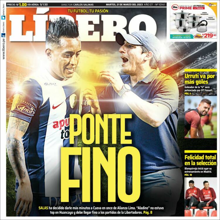 Portada de Líbero (Perú)