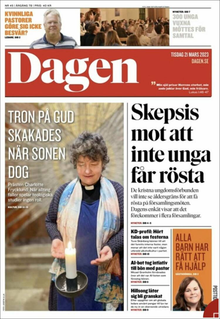 Portada de Dagen (Suecia)