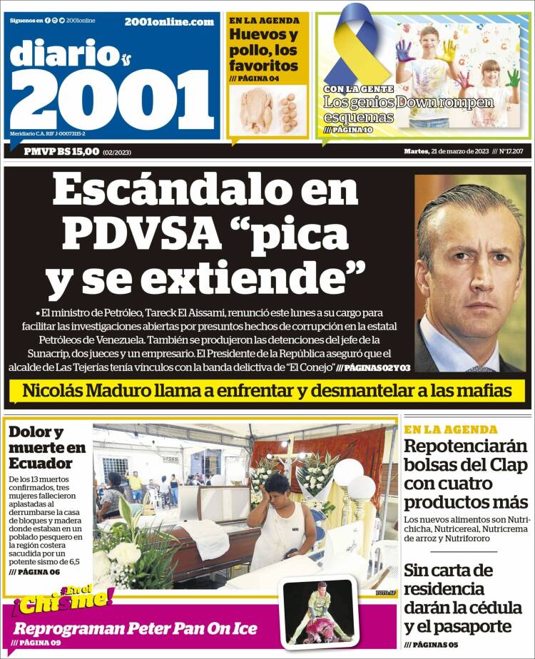 Portada de 2001 - Dosmiluno (Venezuela)