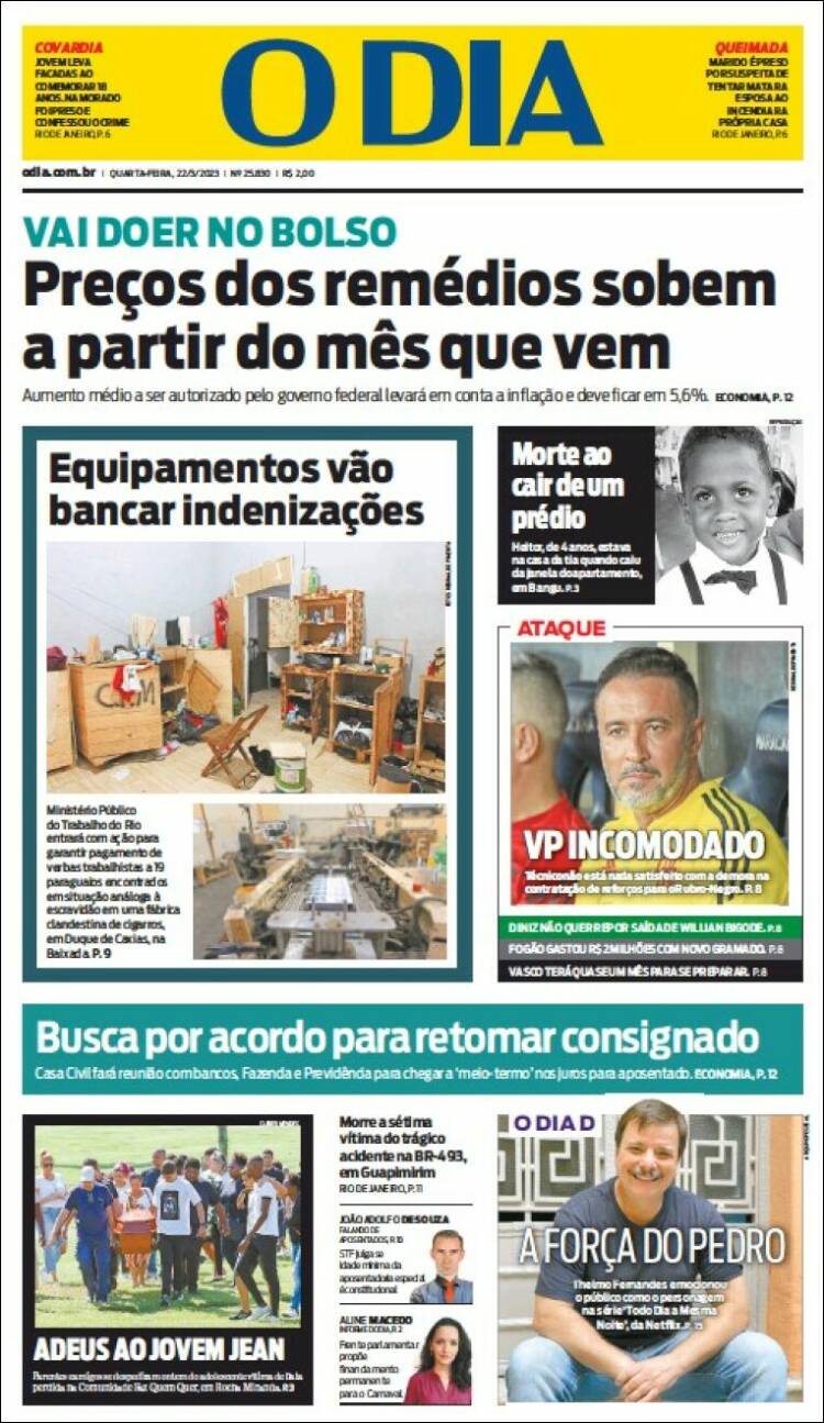 Portada de O Dia (Brasil)