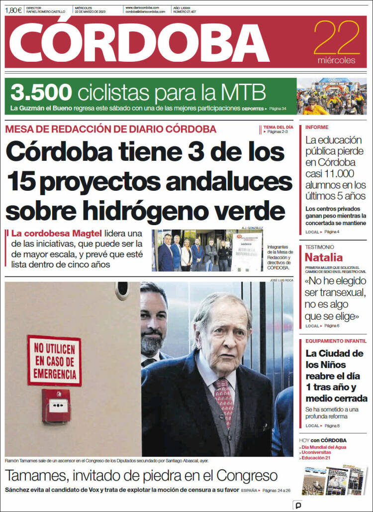 Portada de Diario de Córdoba (España)