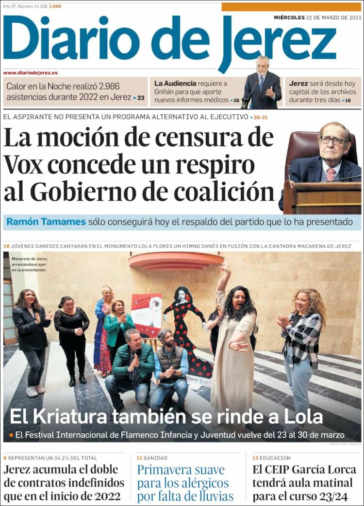 Portada de Diario de Jerez (España)
