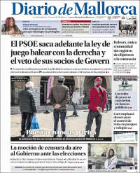 Portada de Diario de Mallorca (España)