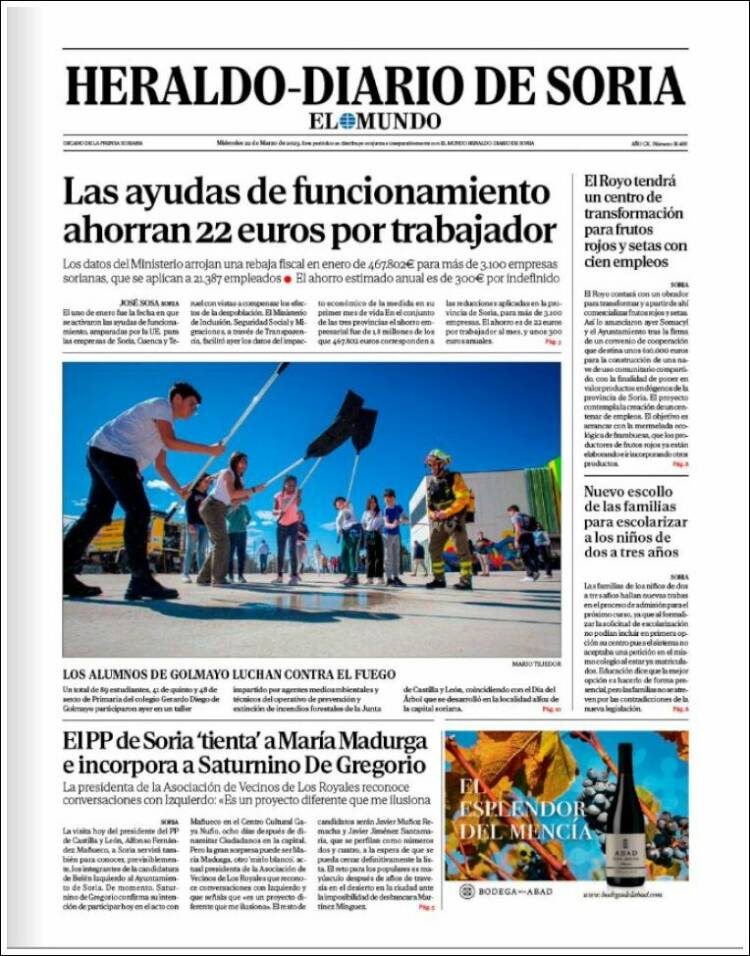 Portada de Diario de Soria (España)