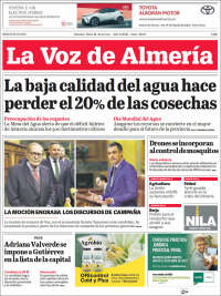 Portada de La Voz de Almería (España)