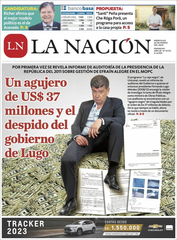 Portada de La Nación (Paraguay)