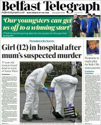 Portada de Belfast Telegraph (Reino Unido)