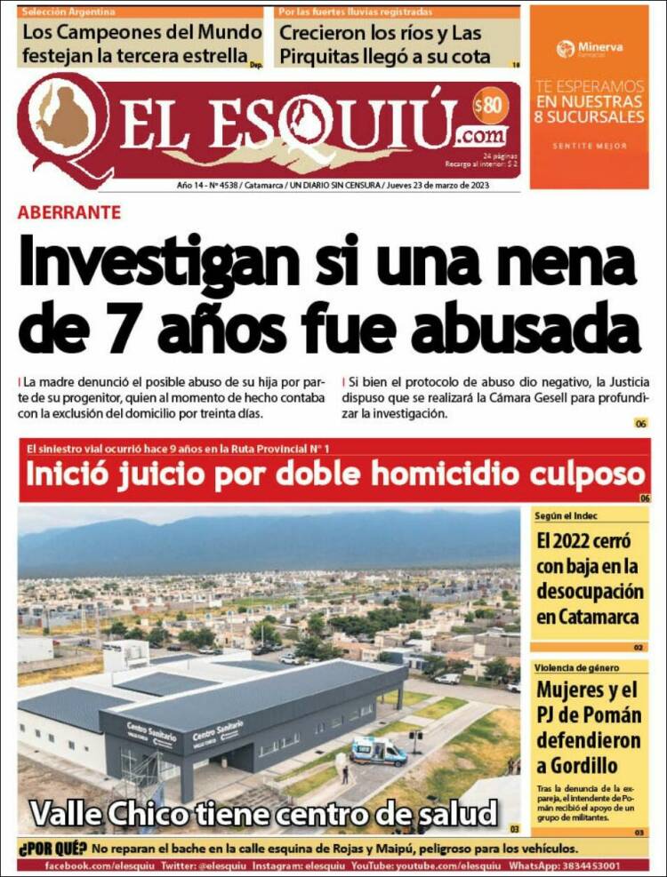 Portada de El Esquiu (Argentina)