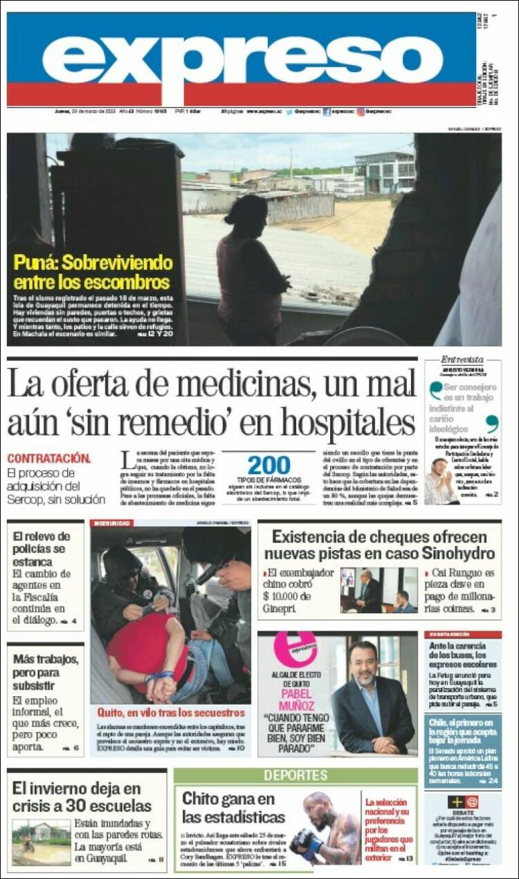 Portada de Expreso (Ecuador)