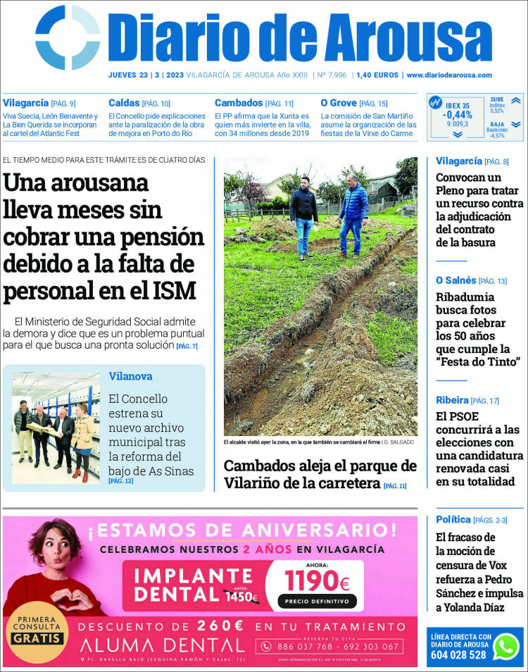 Portada de Diario de Arousa (España)