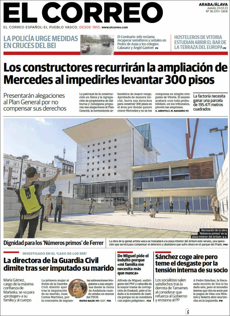 Portada de El Correo - Álava (Spain)