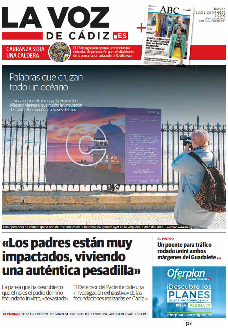 Portada de La Voz de Cádiz (Spain)