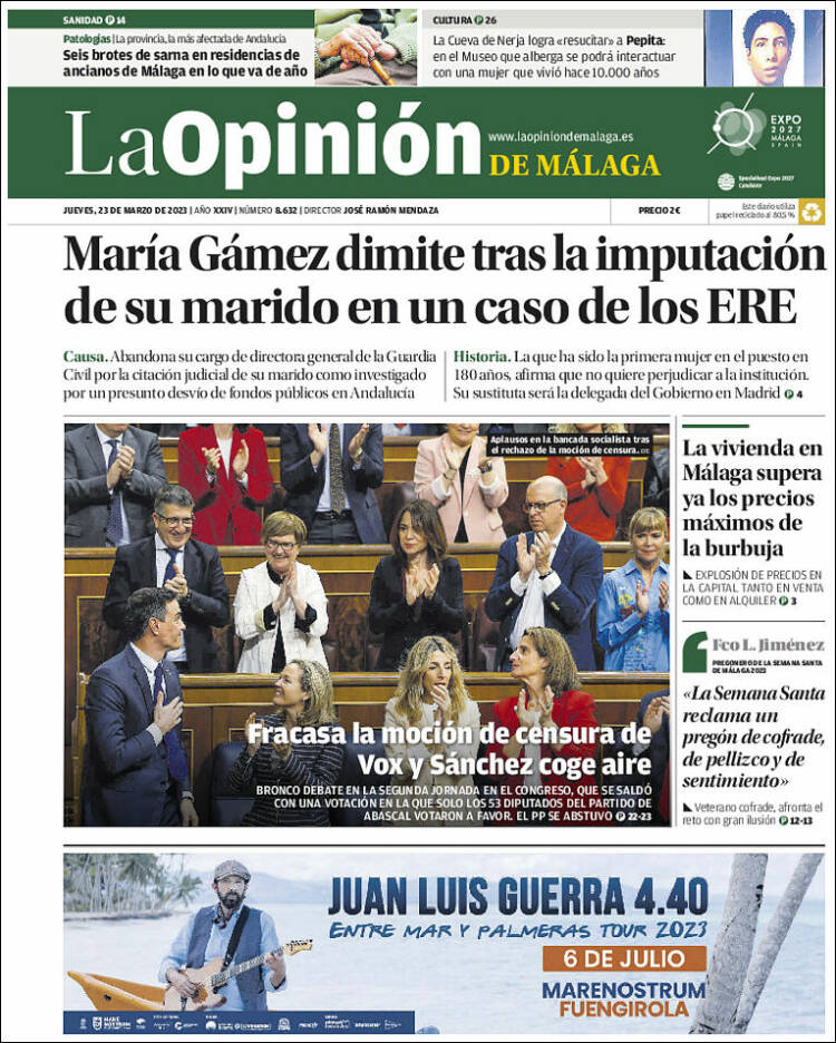 Portada de La Opinión de Málaga (Spain)