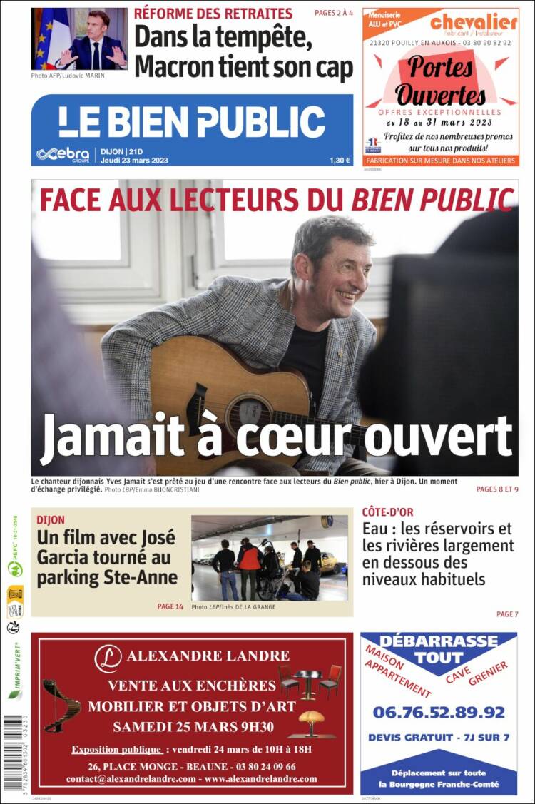 Portada de Le Bien Public (France)