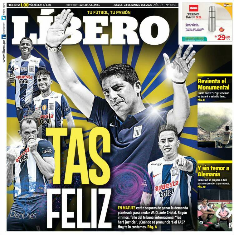 Portada de Líbero (Per&uacute;)