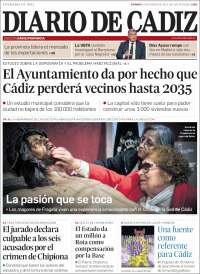 Portada de Diario de Cádiz (España)