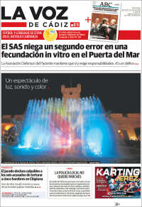 Portada de La Voz de Cádiz (España)