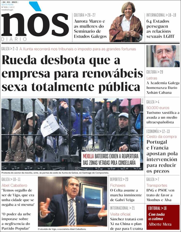 Portada de Nòs Diario (España)