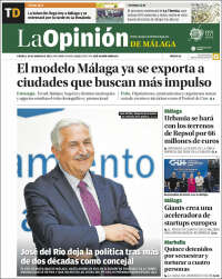 Portada de La Opinión de Málaga (España)