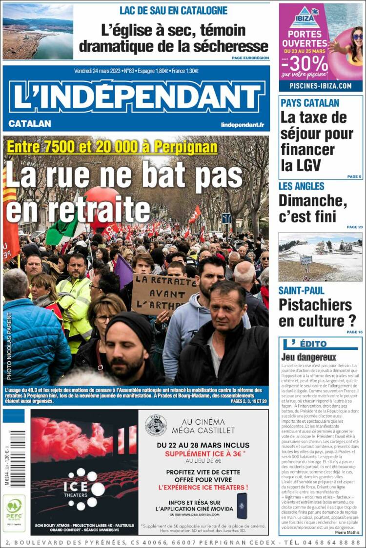 Portada de Le Indépendant (France)