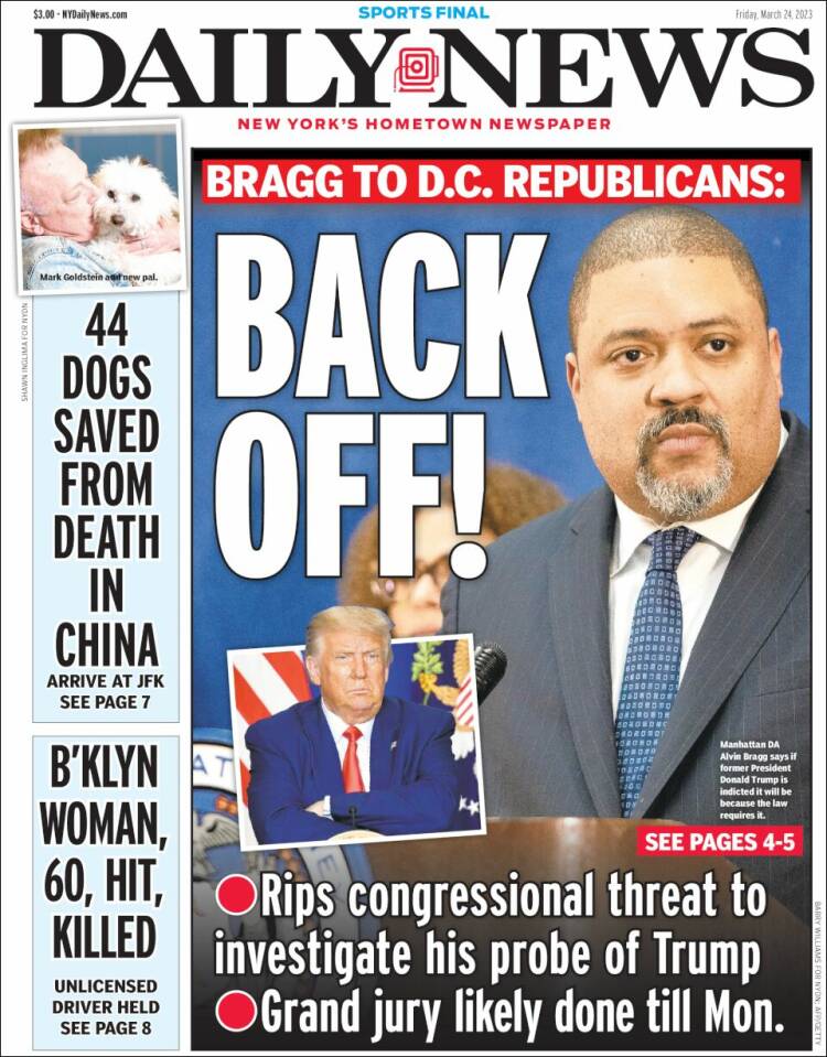 Portada de Daily News - New York (États-Unis)