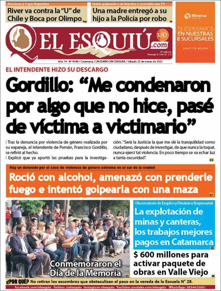 Portada de El Esquiu (Argentina)