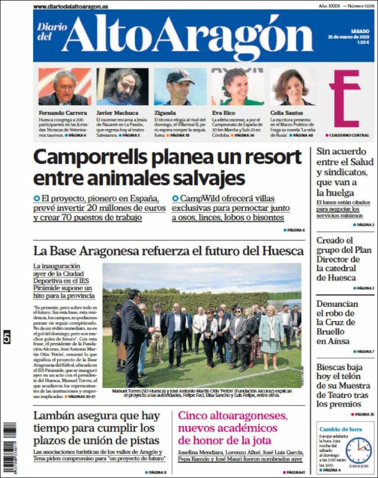 Portada de Diario del AltoAragón (España)