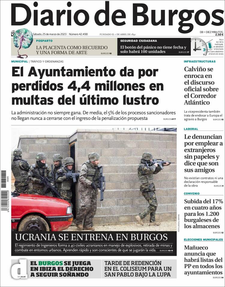 Portada de Diario de Burgos (España)