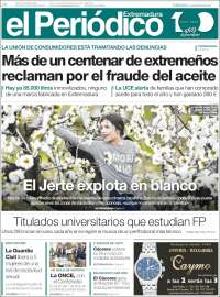 Portada de El Periódico de Extremadura (España)