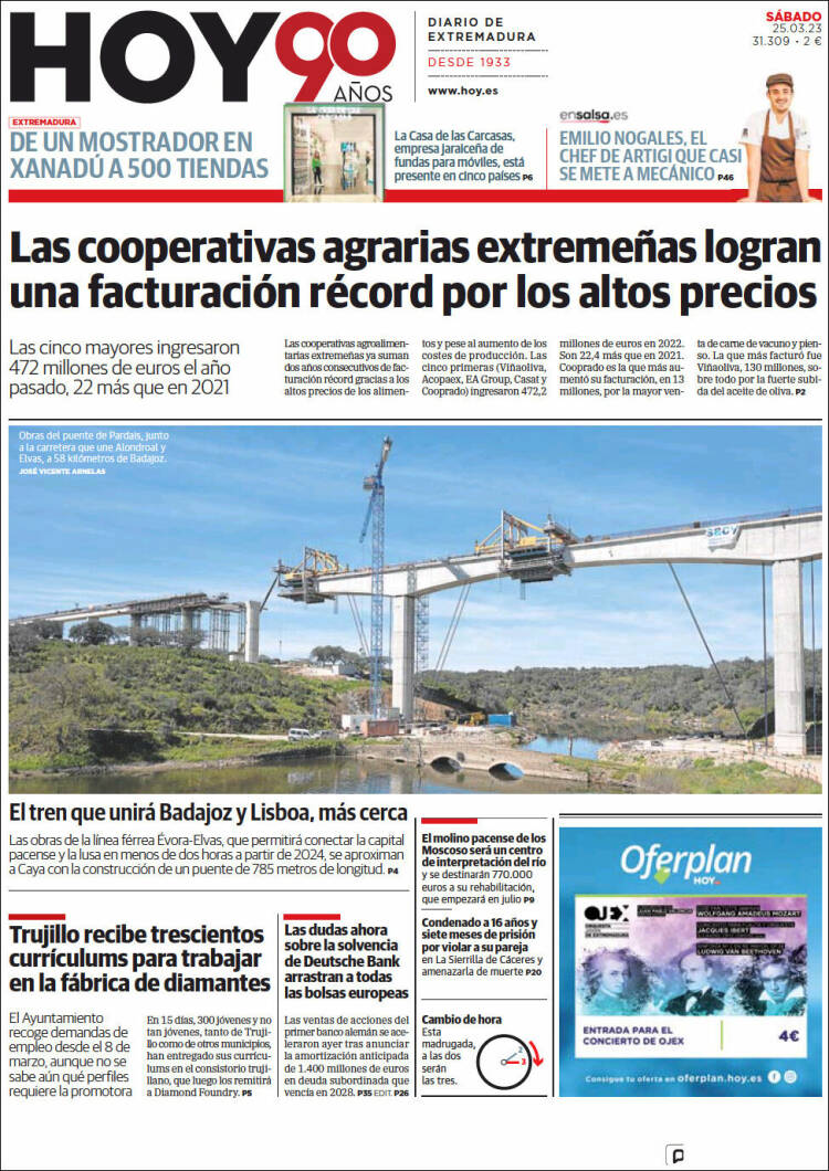 Portada de Hoy - Badajoz (España)