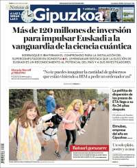 Portada de Noticias de Gipuzkoa (España)