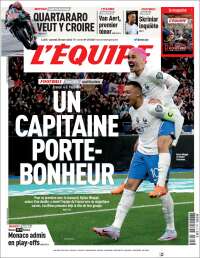 Portada de L'Equipe (Francia)