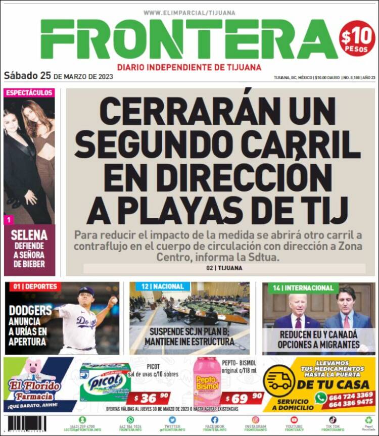 Portada de Frontera (México)