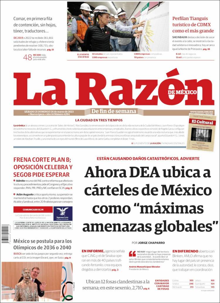 Portada de La Razón (México)