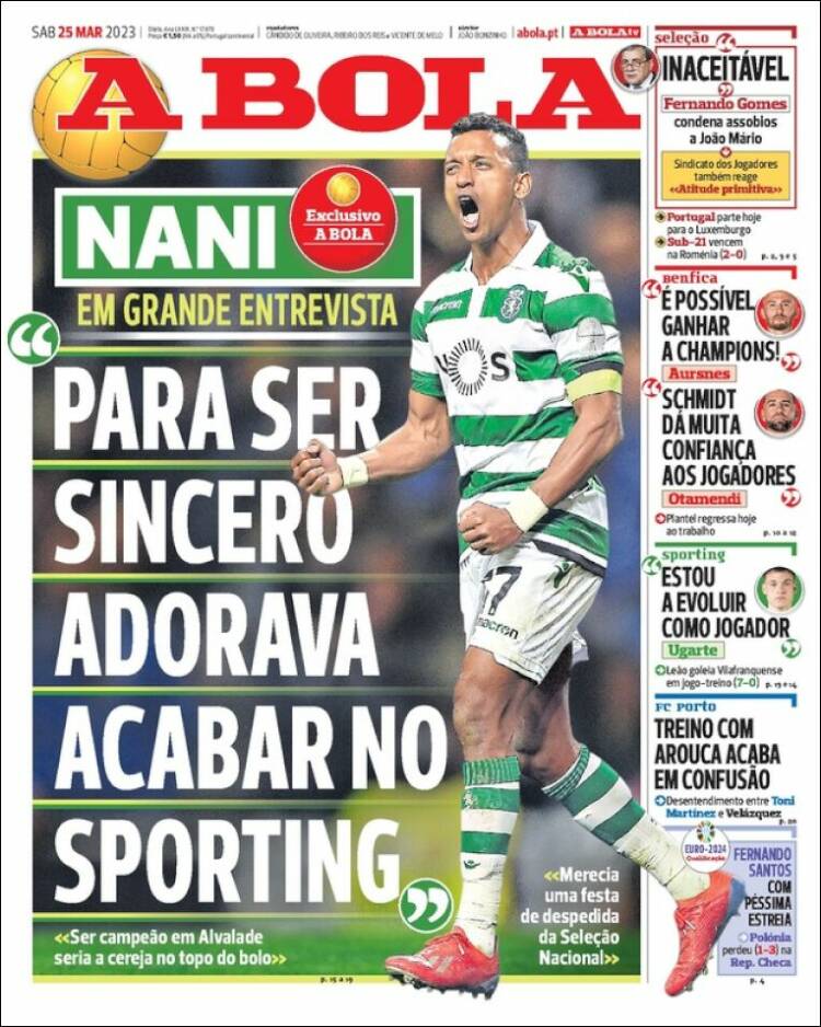 Portada de A Bola (Portugal)