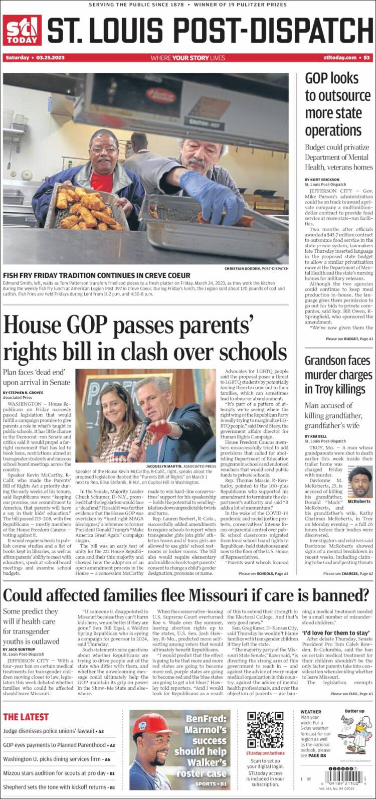 Portada de St. Louis Post-Dispatch (USA)