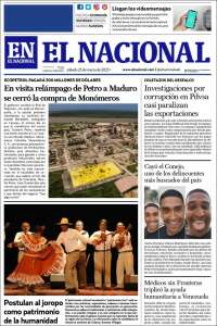 Portada de El Nacional (Venezuela)