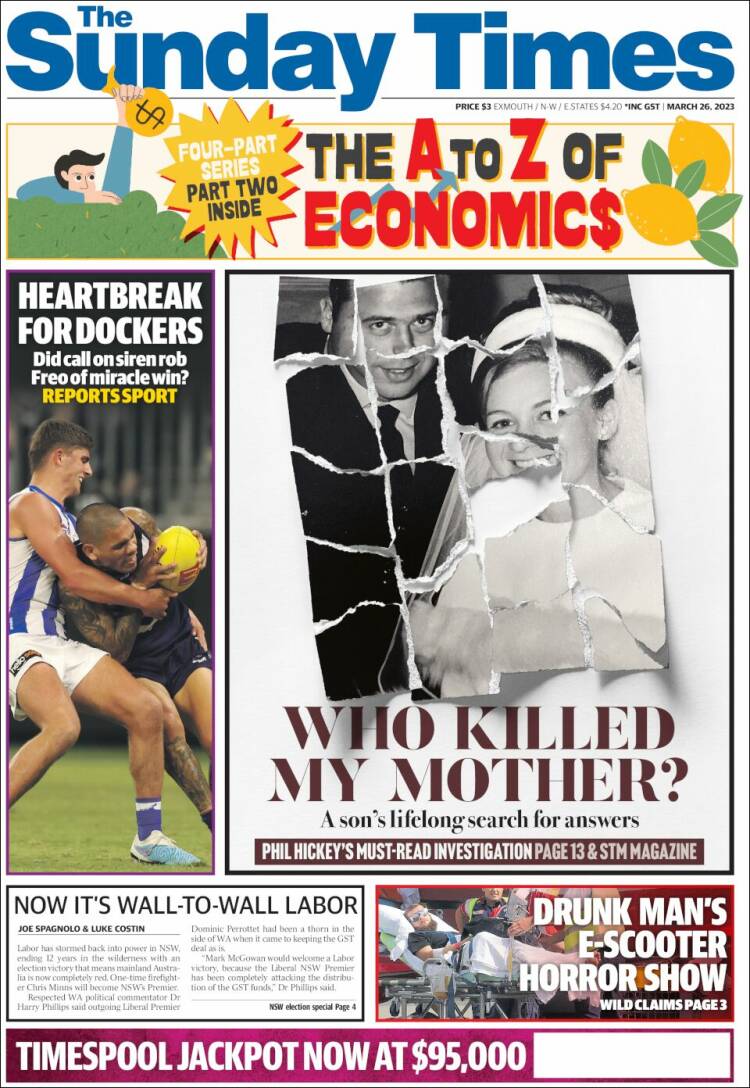 Portada de The West Australian (Australia)