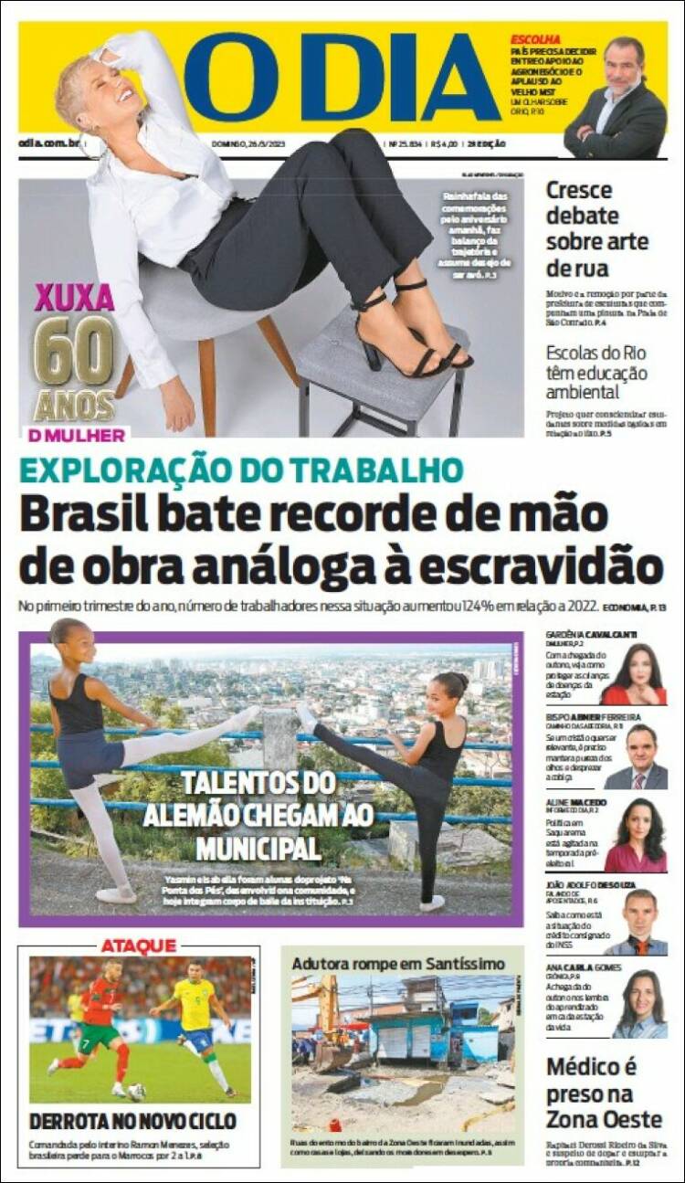 Portada de O Dia (Brasil)
