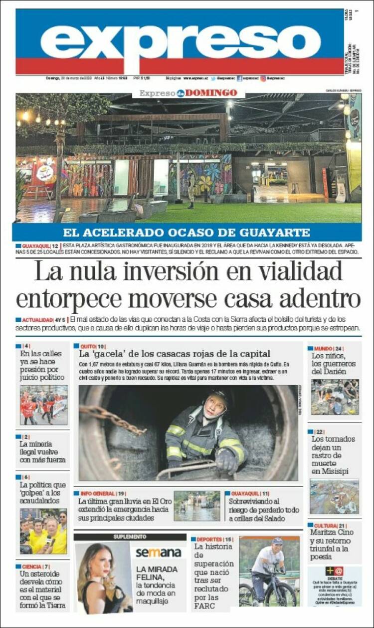 Portada de Expreso (Ecuador)